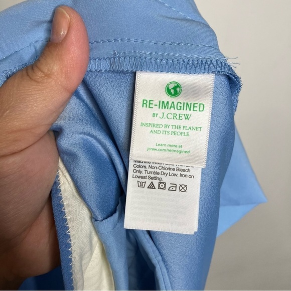 J. Crew blue wide leg pleated slacks size 12 new with tags - Picture 7 of 8